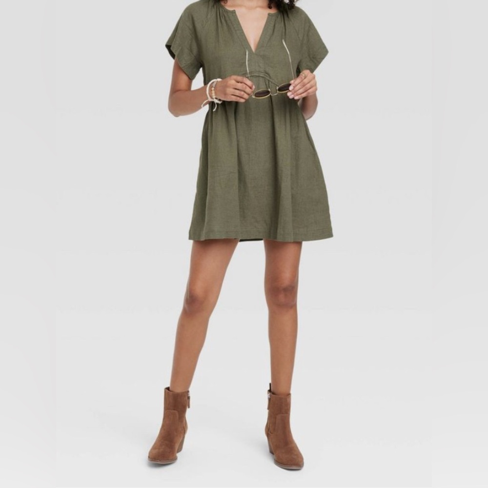 Universal Thread Green Flutter Sleeve Sundress